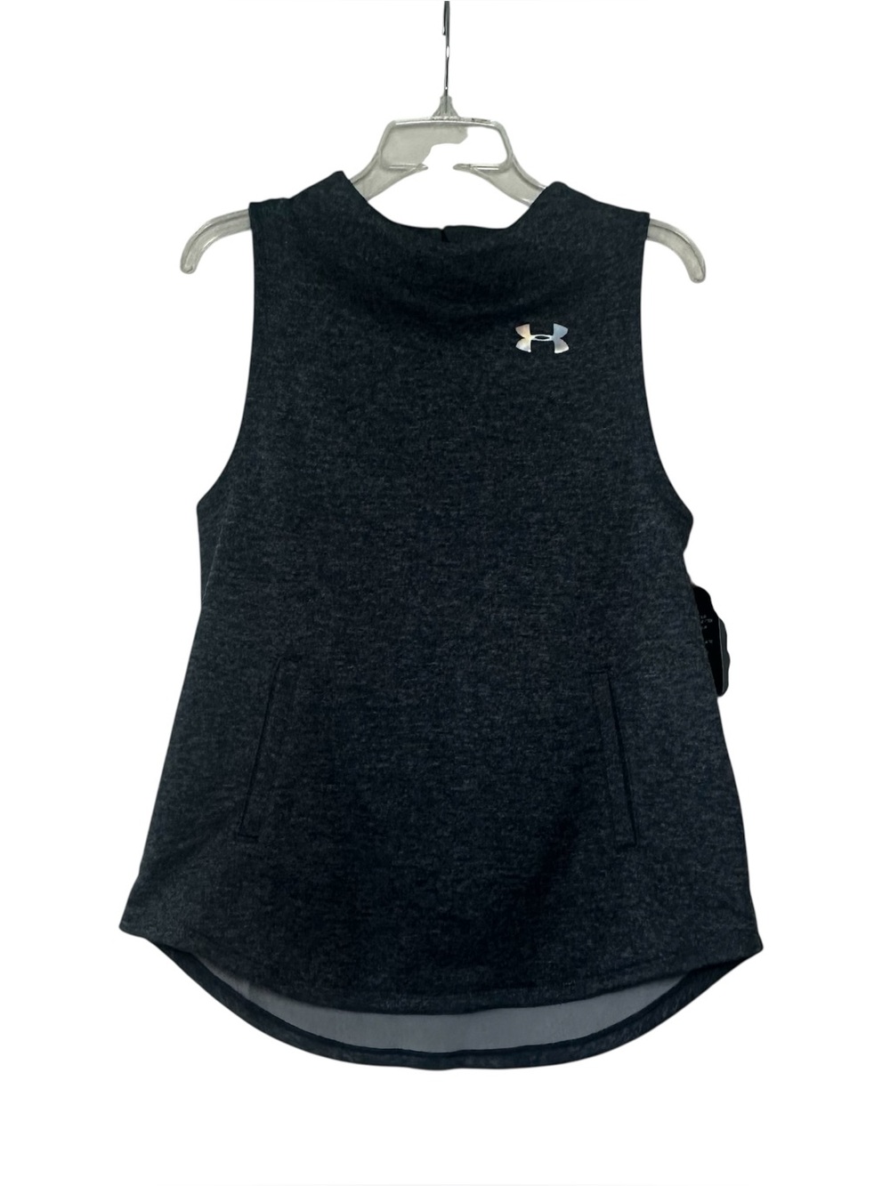 NWT Under Armour UA girls Infinity tank top Size L pockets gray